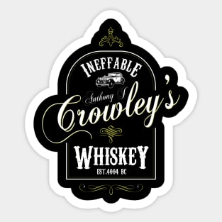 Anthony J Crowleys Ineffable Whiskey Good Omens Sticker